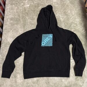 Obey Charcoal Hoodie with Subtle Design
